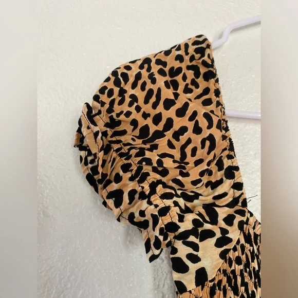 Faithfull The Brand Della Leopard Print Jumpsuit XS/2 - Picture 9 of 12